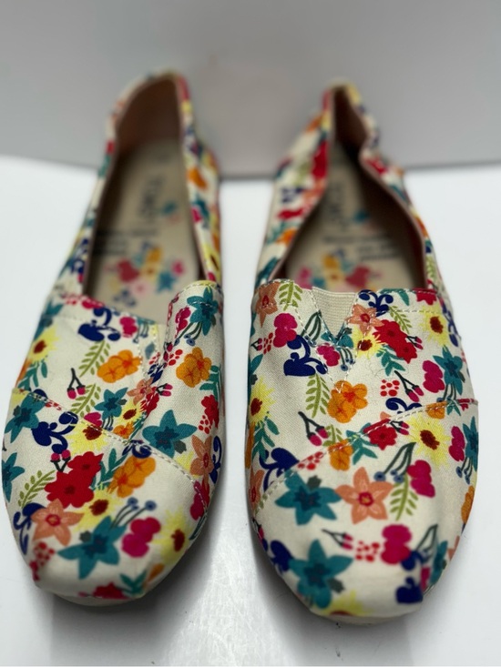 Toms Shoes - Toms Floral Classic Canvas Bloom Where You Are Planted Slip On Shoes Sz 7